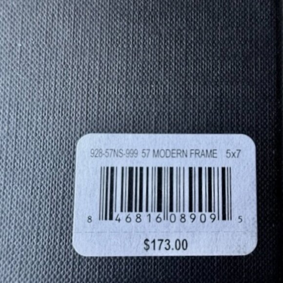 Sterling Silver Argento SC 5 x 7 modern frame with wood back new in orginal box - Picture 12 of 12